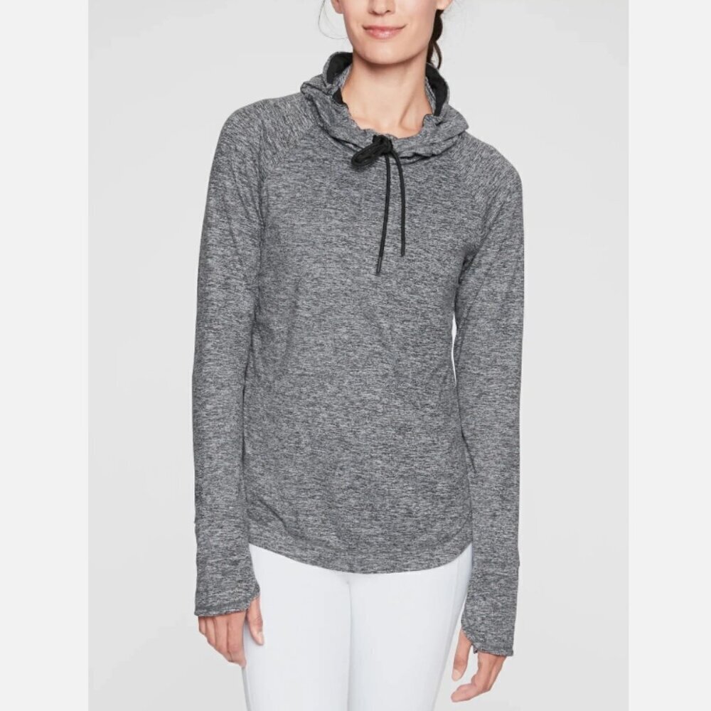Athleta Uptempo Women's Gray Hoodie Sweatshirt Activewear Gray Size Large